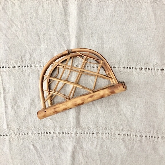 Vintage Rattan Bamboo Nakpin/Mail Holder